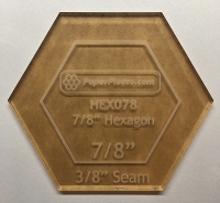 7/8 Acrylic Hexagon Cutting Template