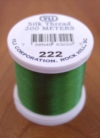 Bright Green Silk Applique Thread (#222)