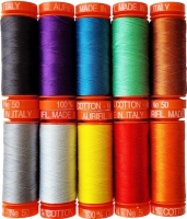 85 & Fabulous Thread Collection by Kaffe Fassett (10 Small 50wt Spools)