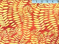 Tangerine Fronds Batik