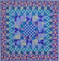Blue Square Dance Quilt Fabric Pack