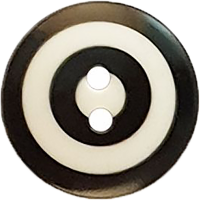 KF Button - Target Black 20mm