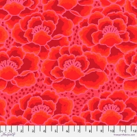 Tonal Floral Red