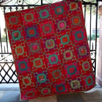 Gathering No Moss Quilt Scarlet Colorway -- Full Kit