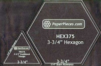 3 3/4 Inch Hexagon TEMPLATE Set