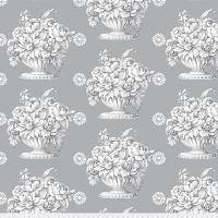 Stone Flower Grey Sateen 108-inch Backing Fabric (2 yards)