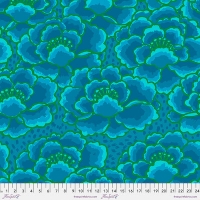 Tonal Floral Turquoise Sateen 108 inches wide