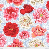 Brocade Peony Natural Sateen Backing 108 inches wide