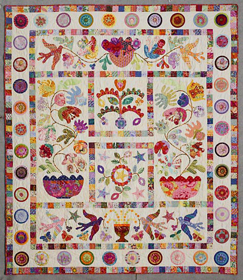 Flower Pots Quilt 475x460